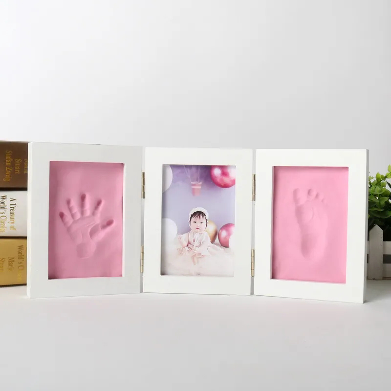 Baby Nursery Picture Frames - Newborn Baby Handprints and Footprints Photo