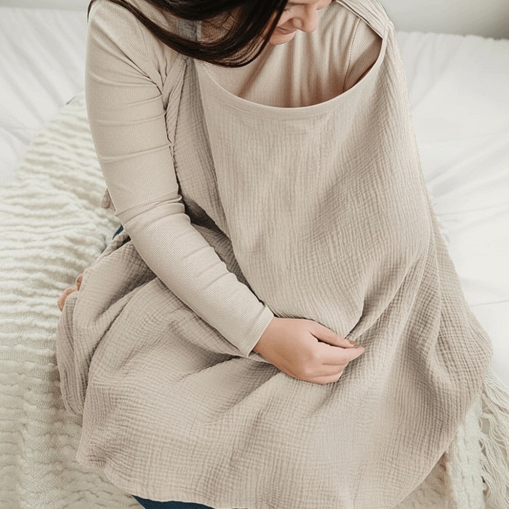 Nursing Cover Breastfeeding - Breathable Breastfeeding Cover Cotton Muslin Lightweight