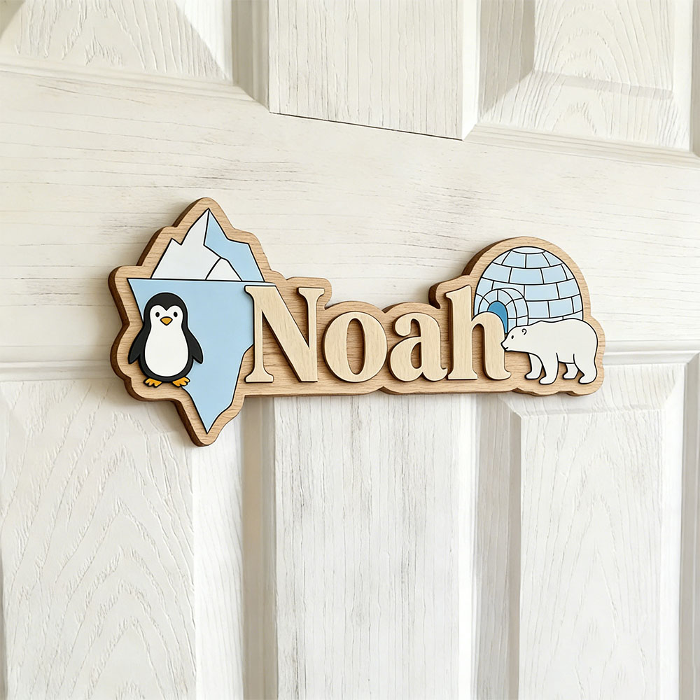 Baby Nursery Room - Arctic Penguin & Polar Bear Custom
