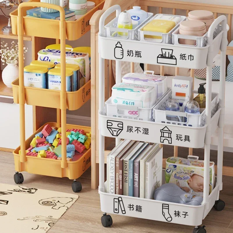Baby Bookshelf Small - Small Cart Storage Rack Newborn Baby