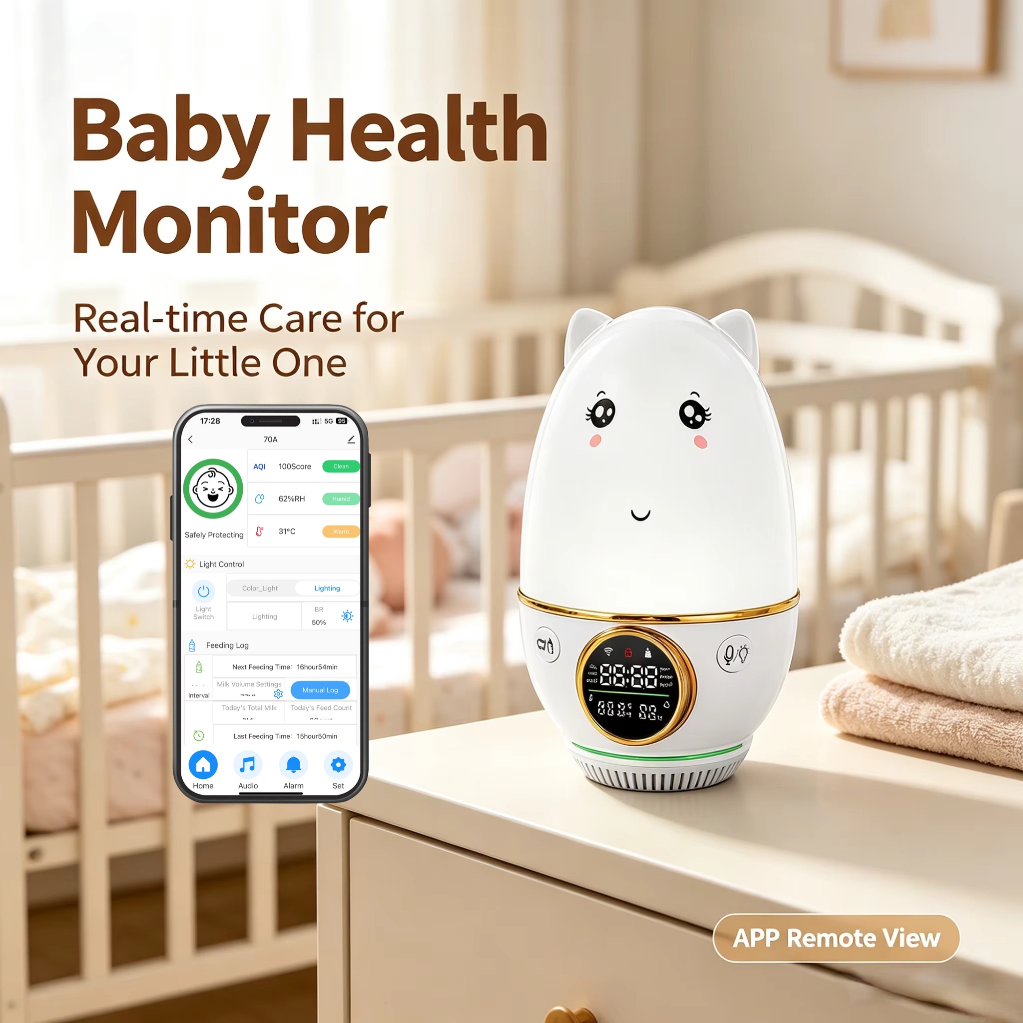 HoldPeak Baby Monitor CO₂±50pp - Baby Nursery And Co 评论和价格