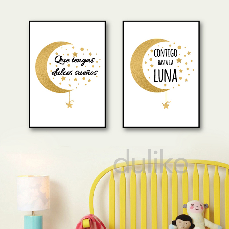 Spanish Kids Bedroom Art Decor - Baby Nursery In Spanish 评论和价格