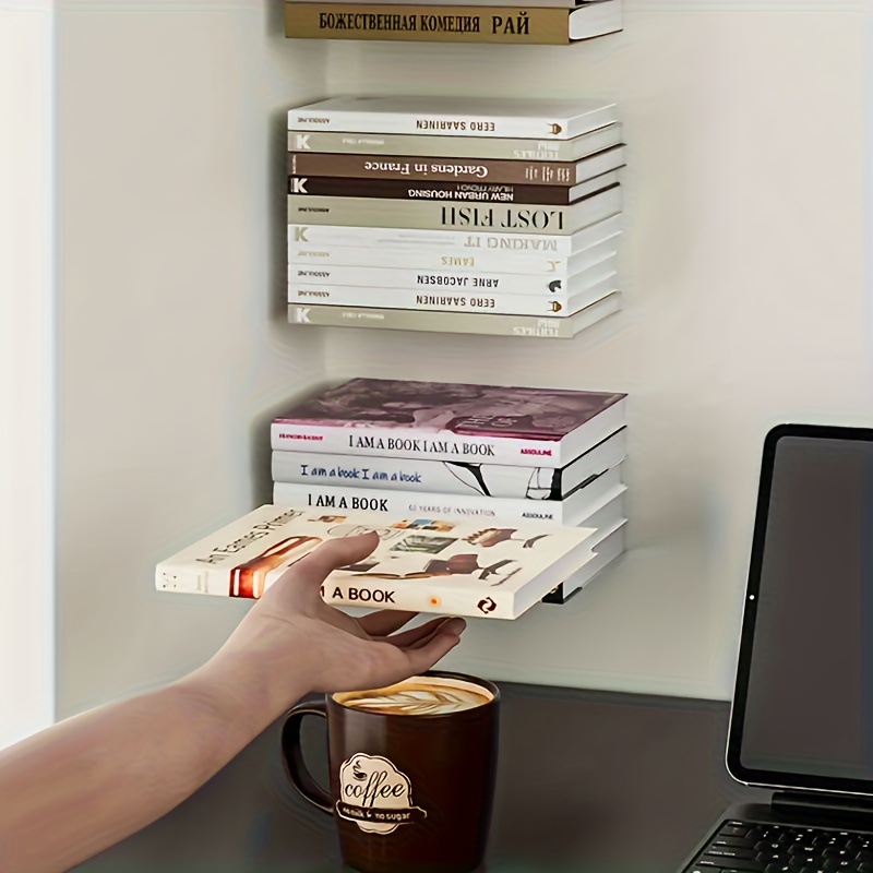 4pcs Matte Black Metal Floatin - Baby Bookshelf Small 评论和价格