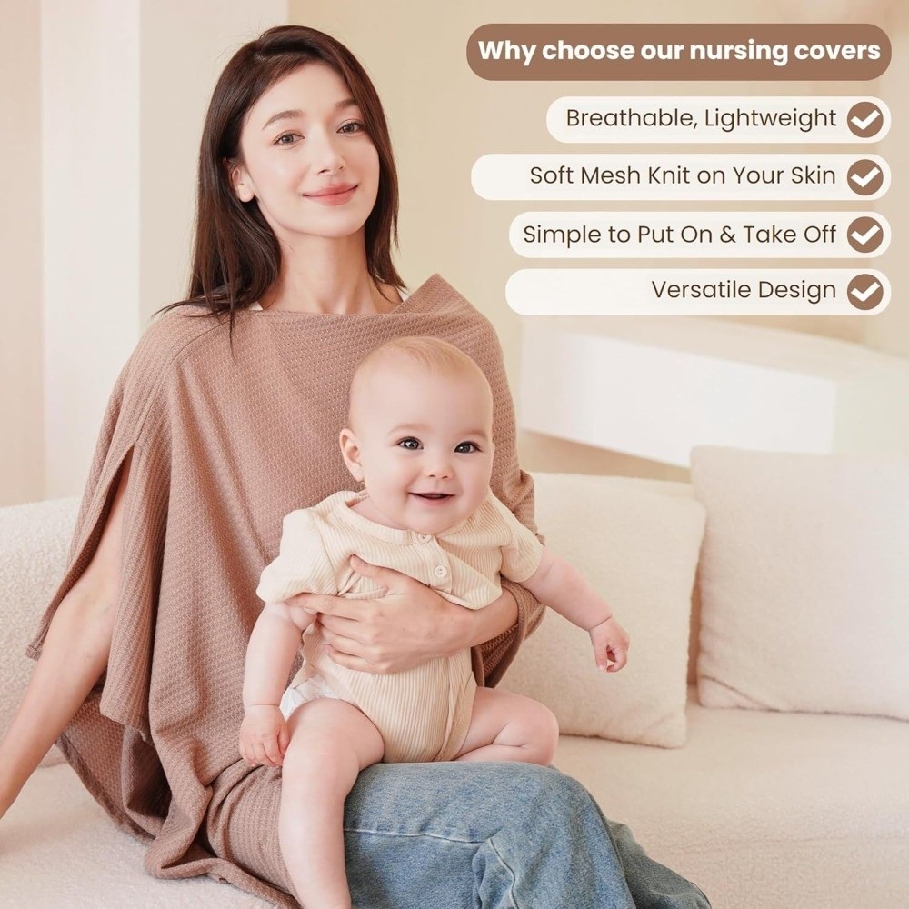 Soft Nursing Cover for Breastf - Nursing Cover Breastfeeding 评论和价格