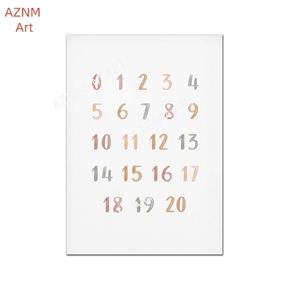 1/3PCS ，Poster Custom ABC 123  - Baby Nursery Name Wall Art 评论和价格