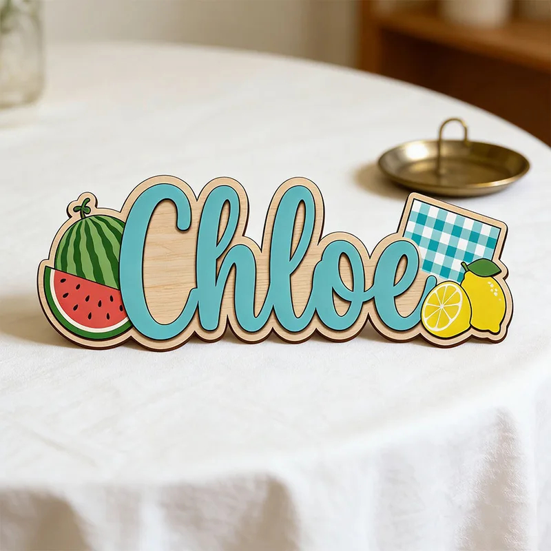 Watermelon Lemon Picnic Themed - Baby Nursery Name Wall Art 评论和价格