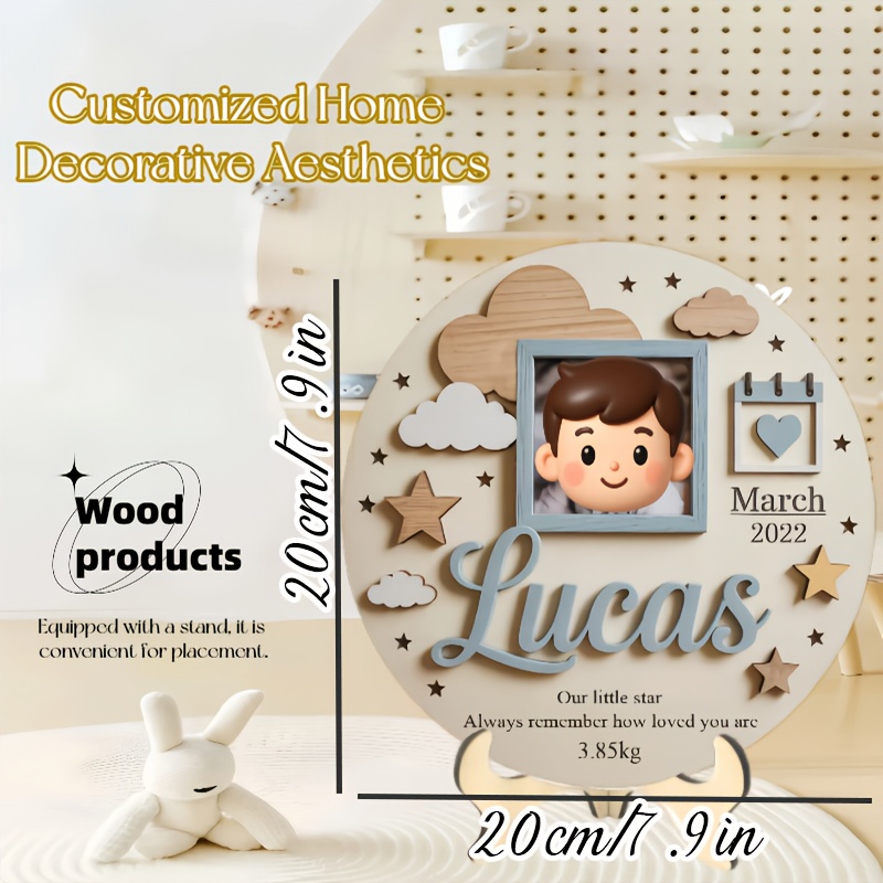 Personalized Baby Photo Frame, - Baby Nursery In 评论和价格