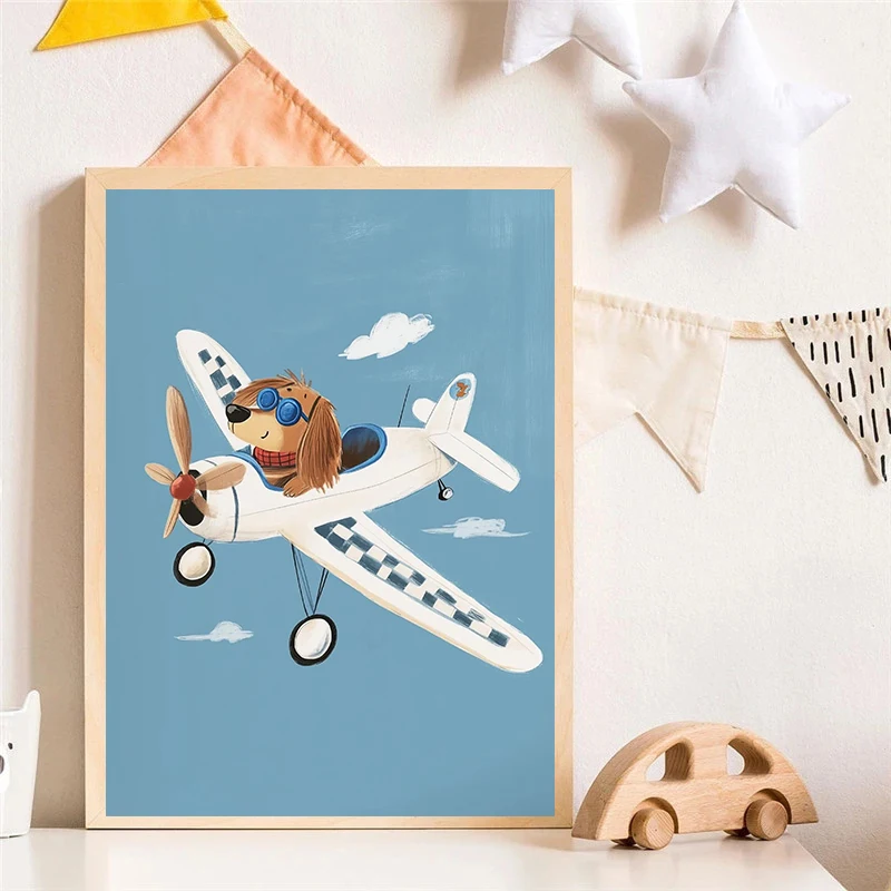 Dog Airplane Lion in Car Anima - Baby Nursery Room 评论和价格