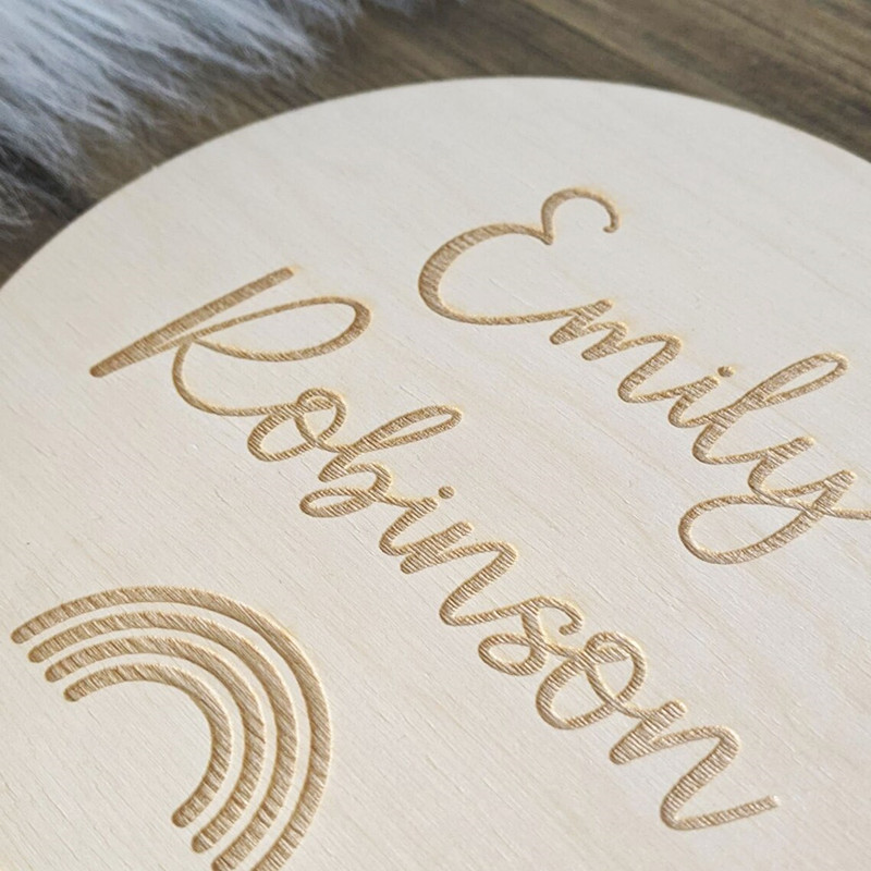 Engraved wood Nursery name sig - Baby Nursery Name Wall Art 评论和价格