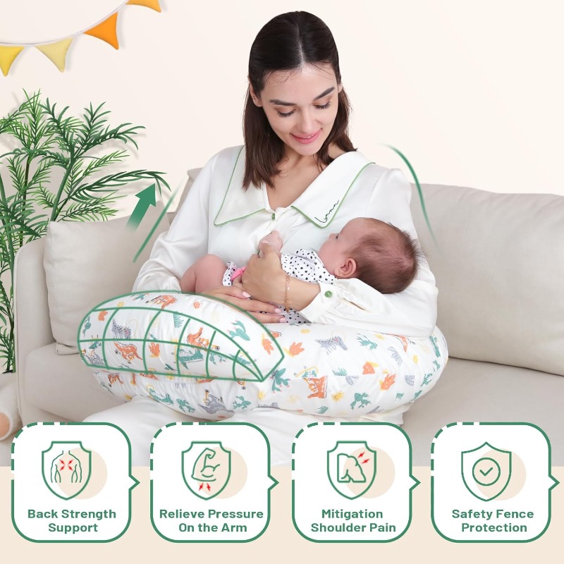 Nursing Pillow with Animal Pri - Nursing Cover Breastfeeding 评论和价格