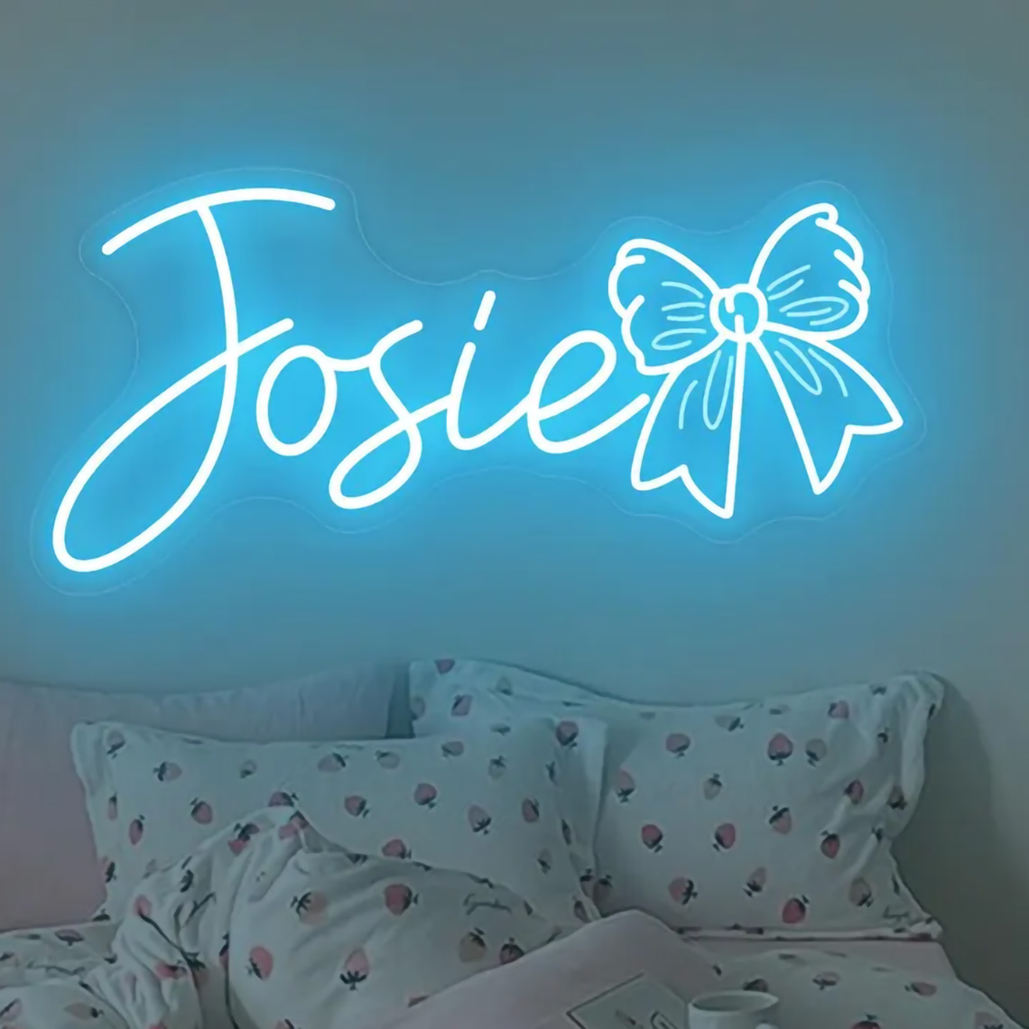 Custom Bow Name Neon Sign for  - Baby Nursery Room 评论和价格
