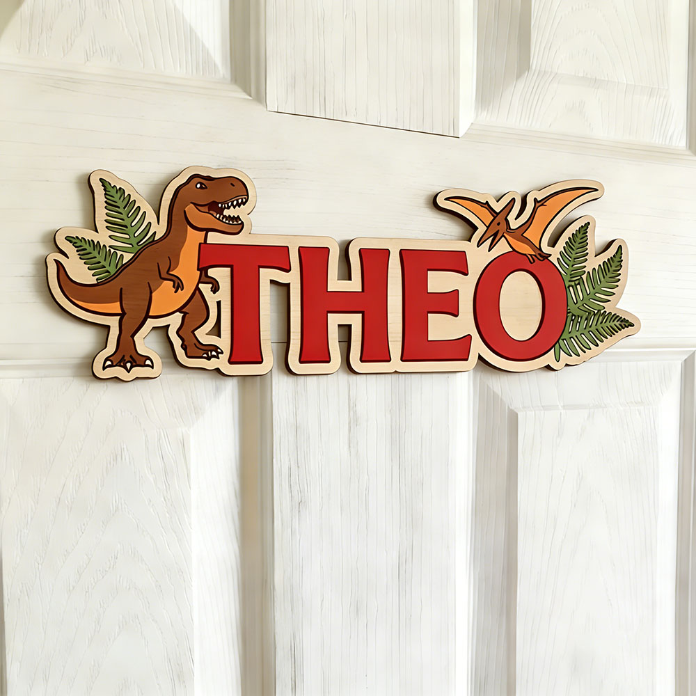 Personalized Dinosaur Name Sig - Baby Nursery In 评论和价格
