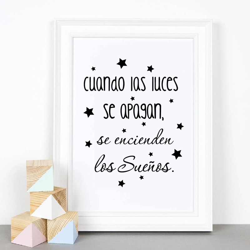 Spanish Kids Bedroom Art Decor - Baby Nursery In Spanish 评论和价格