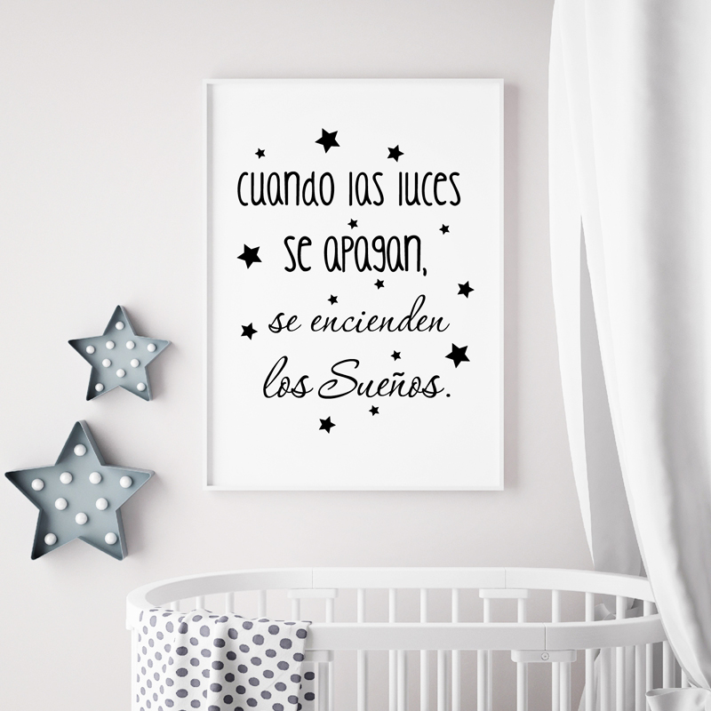 Spanish Kids Bedroom Art Decor - Baby Nursery In Spanish 评论和价格