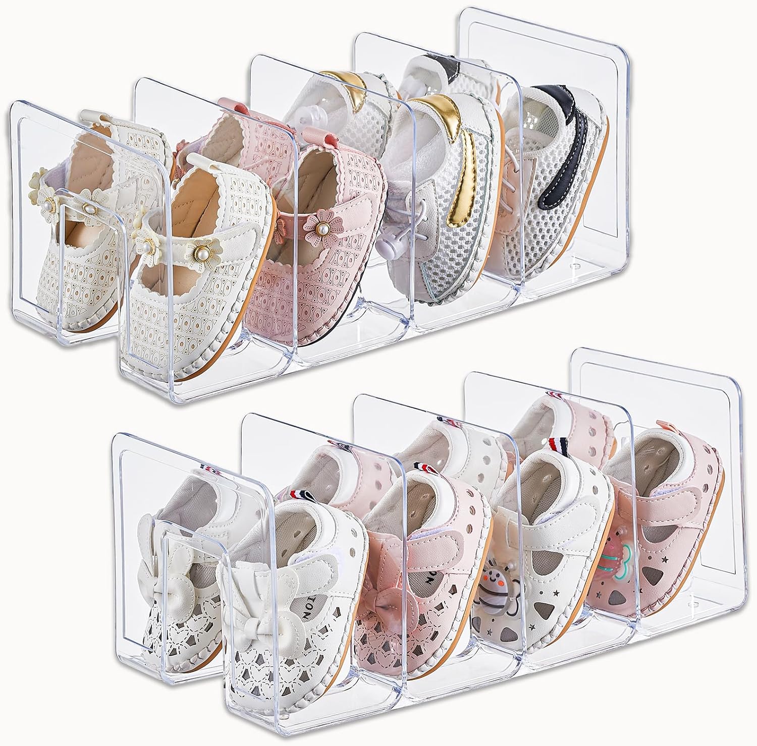 2 Pack Small Shoe Rack 4 Secti - Baby Bookshelf Small 评论和价格
