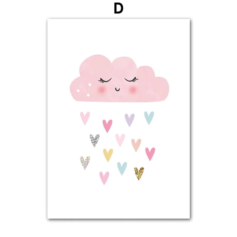 Pink Unicorn Rabbit Rainbow Cl - Baby Nursery Name Wall Art 评论和价格
