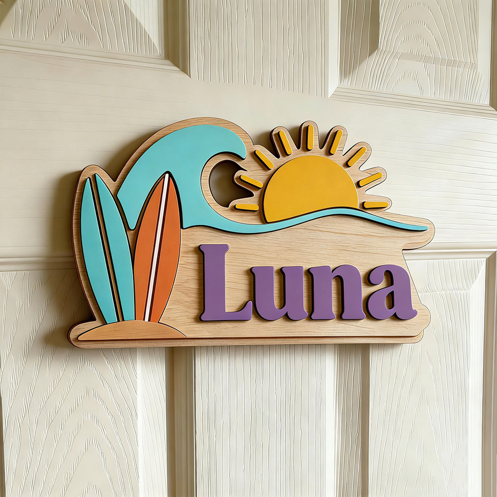 Custom Beach Wave Surfboard Su - Baby Nursery In 评论和价格