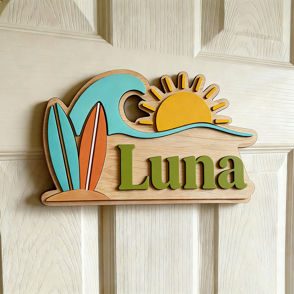 Custom Beach Wave Surfboard Su - Baby Nursery In 评论和价格