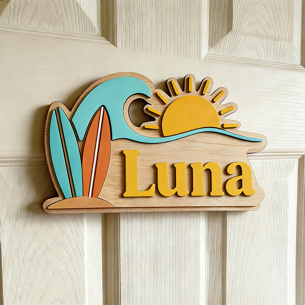 Custom Beach Wave Surfboard Su - Baby Nursery In 评论和价格