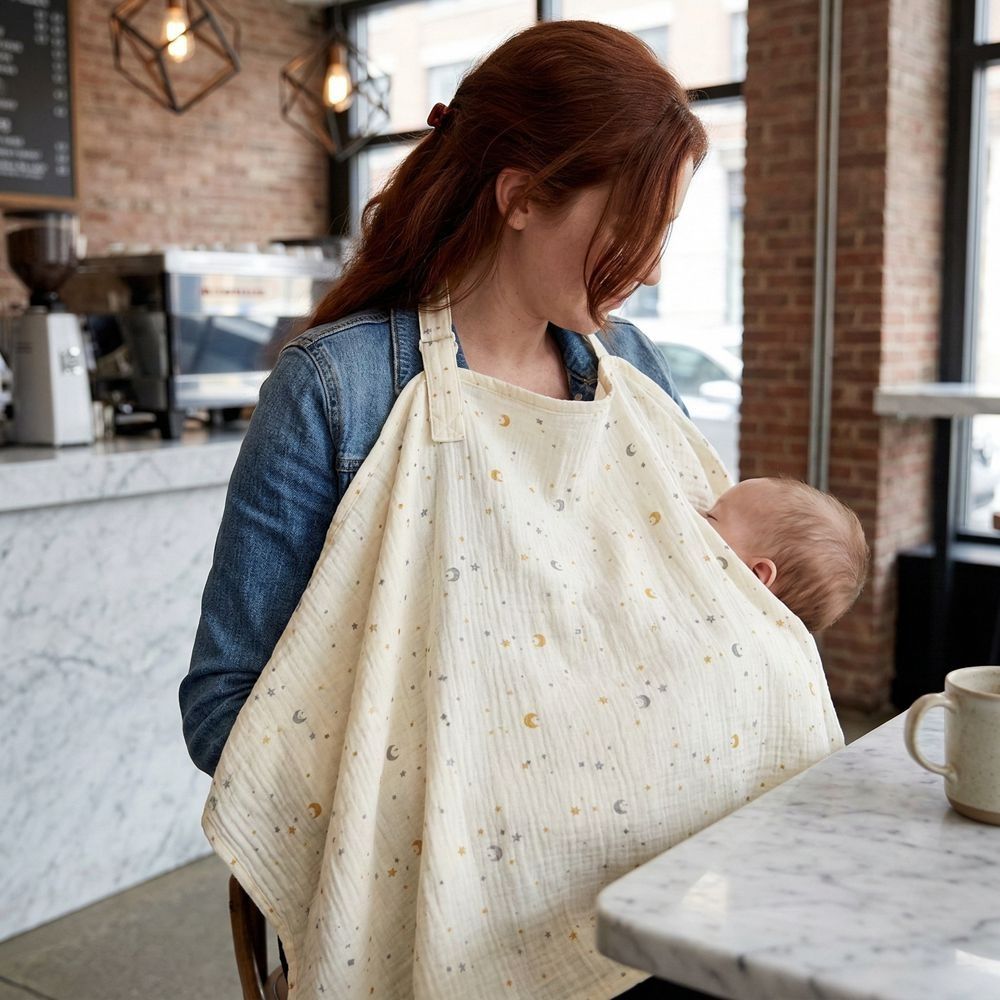 Cotton Breastfeeding Nursing C - Nursing Cover Breastfeeding 评论和价格