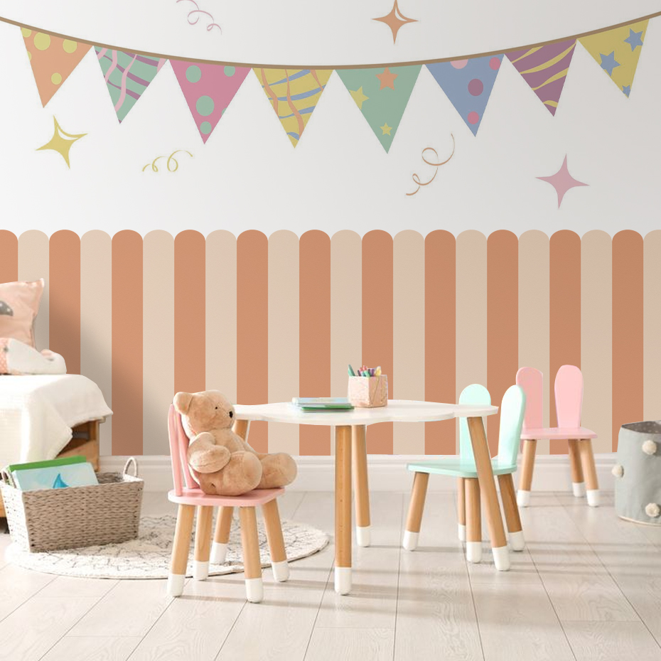 Multicolor Vertical Striped Ar - Baby Nursery Room 评论和价格