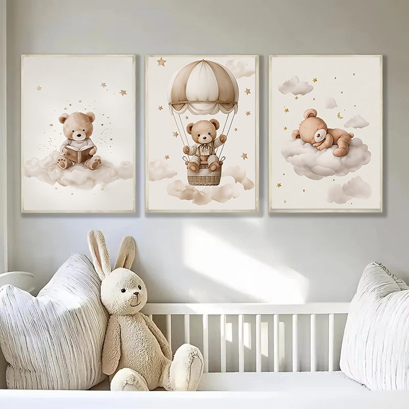 3pcs/set Bohemian Teddy Bear A - Baby Nursery Room 评论和价格